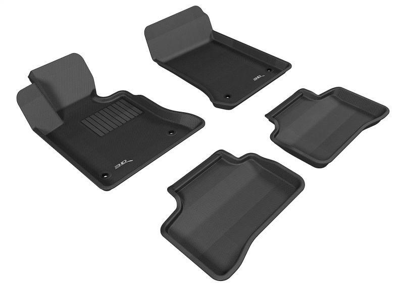 Mercedes-Benz GLK Floor Mat Set - Front and Rear - 3D MAXpider - KAGU Series - Black - `13-`15